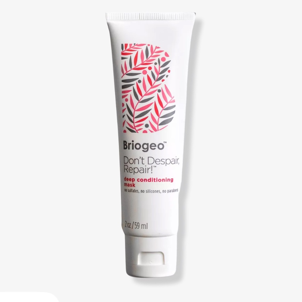 Briogeo White Tube with Pink Leaf Design Deep Conditioning Mask